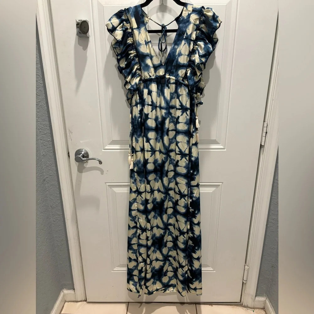 Perry Walker silk maxi dress sz M